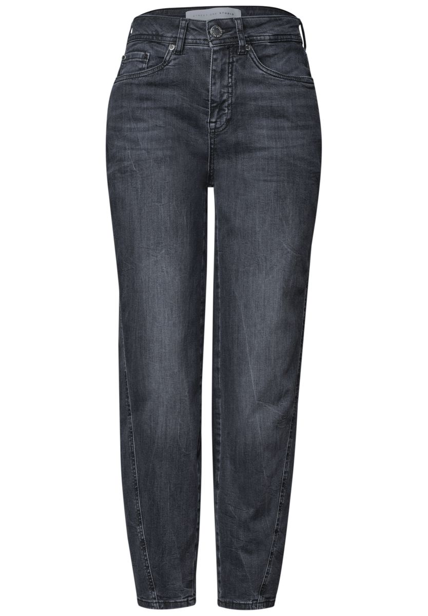 High Waist Barrel Leg Jeans im Loose Fit