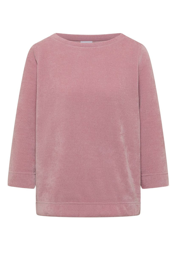 3/4-Arm Shirt aus Cord mit Boat Neck