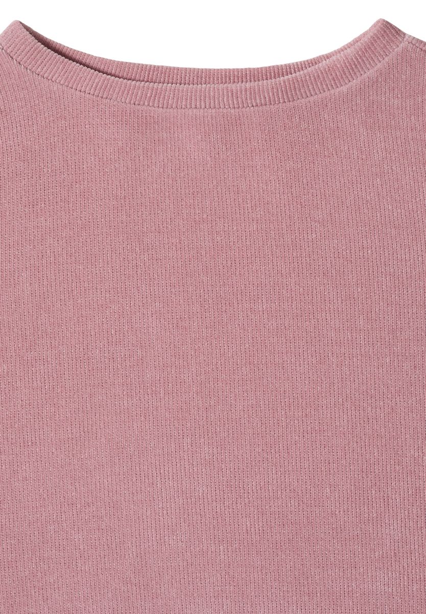 3/4-Arm Shirt aus Cord mit Boat Neck