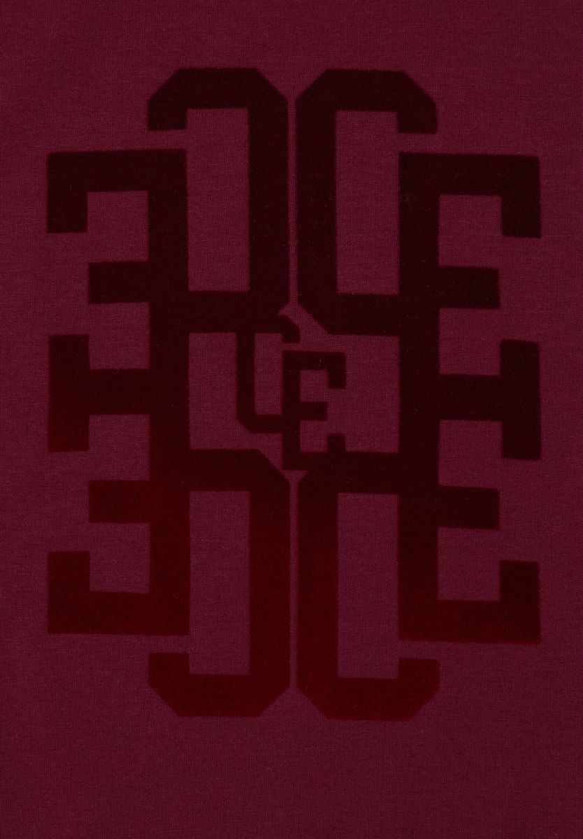 3/4-Arm Shirt mit Rundhals und Wording