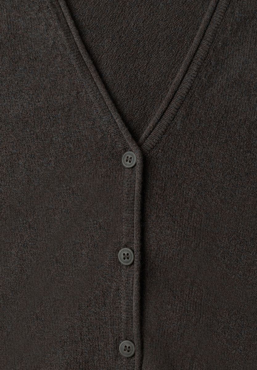 Cadigan mit V-Neck und Knopfleiste