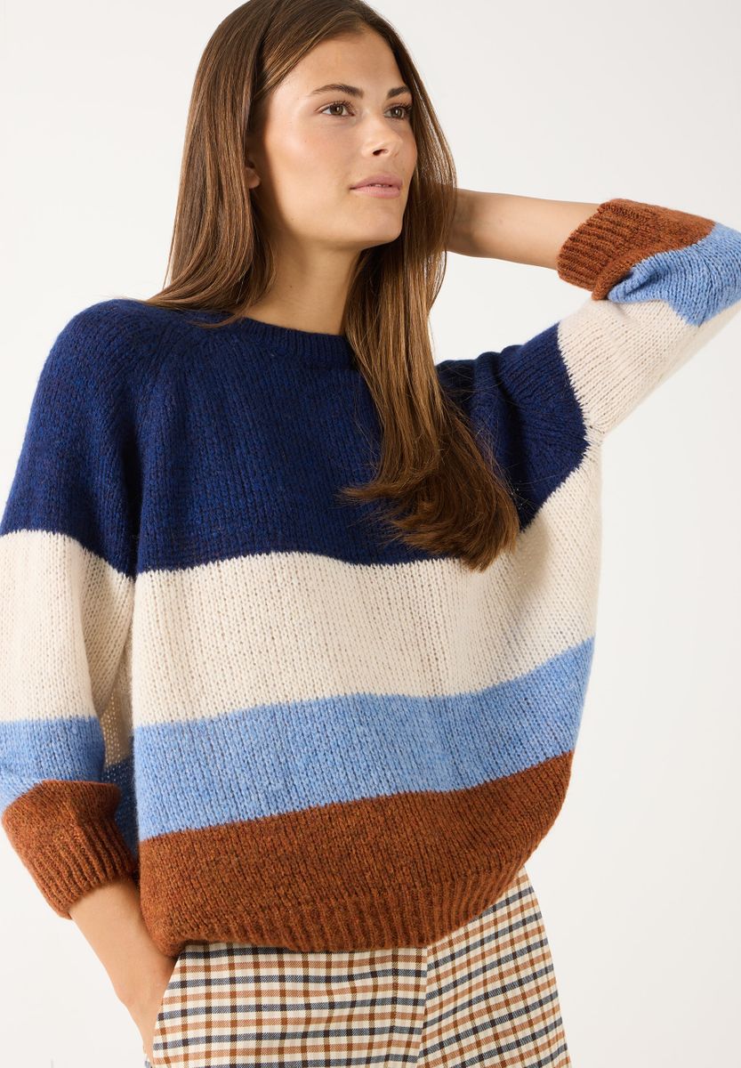 Pullover mit Blockstreifen
