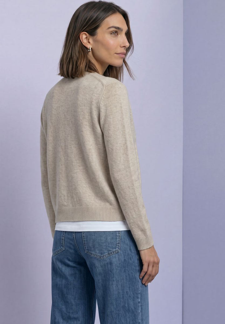 Cadigan mit V-Neck und Knopfleiste