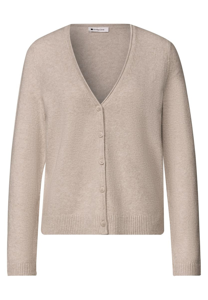 Cadigan mit V-Neck und Knopfleiste