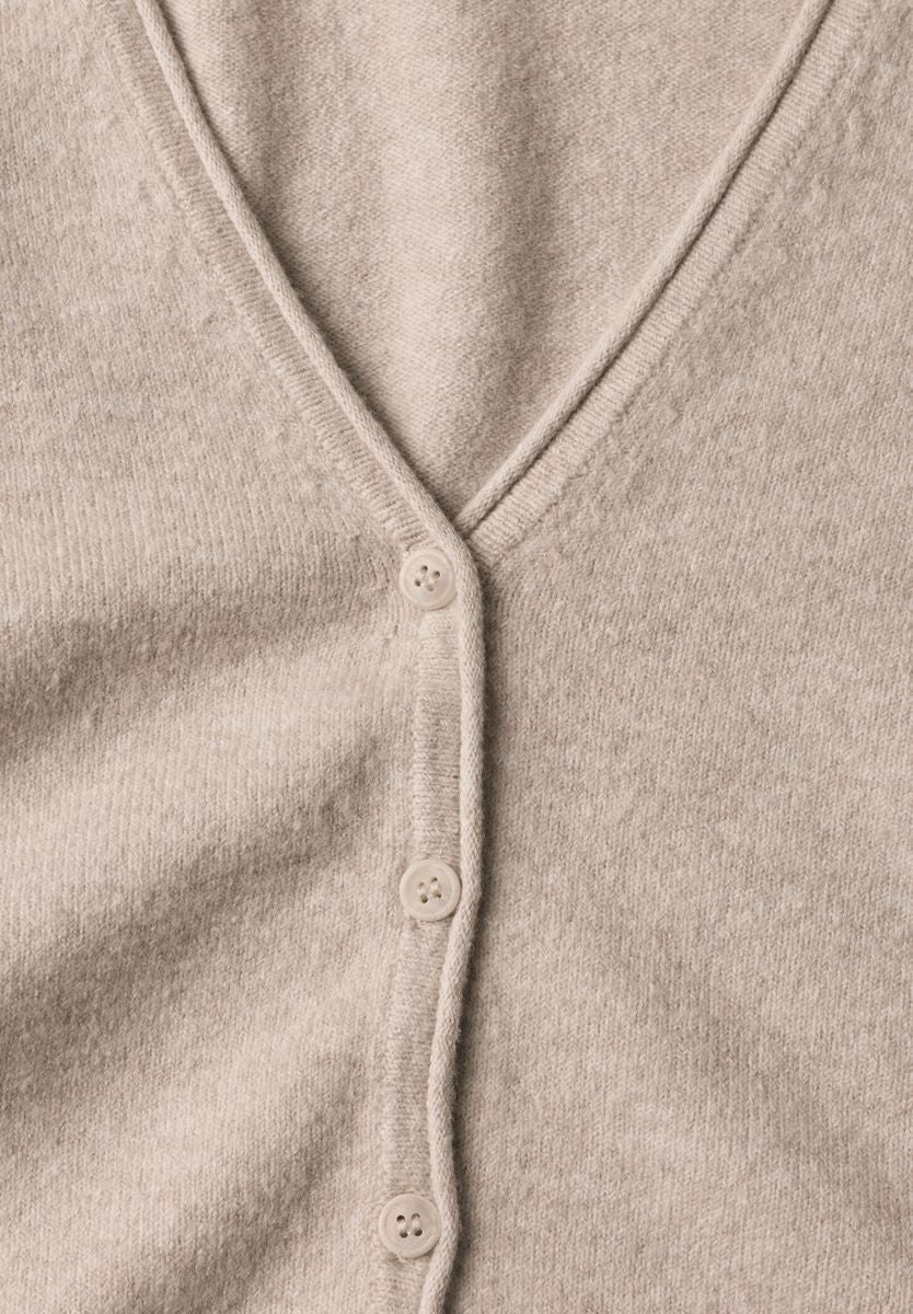 Cadigan mit V-Neck und Knopfleiste