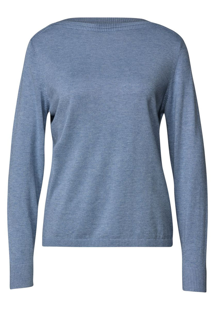 Basic Pullover mit U-Boot-Ausschnitt