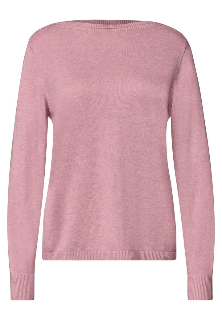 Basic Pullover mit U-Boot-Ausschnitt
