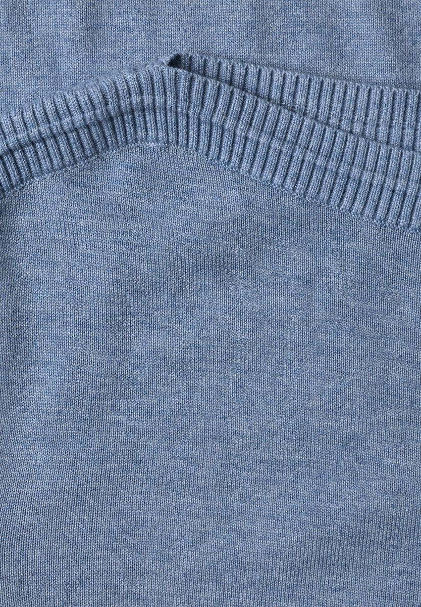 Basic Pullover mit U-Boot-Ausschnitt