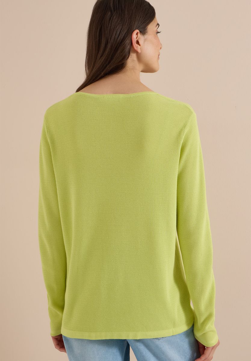 Pullover mit Rundhals und Struktur