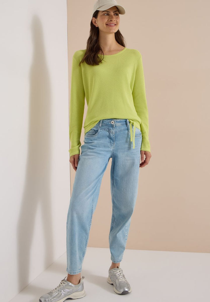 Pullover mit Rundhals und Struktur