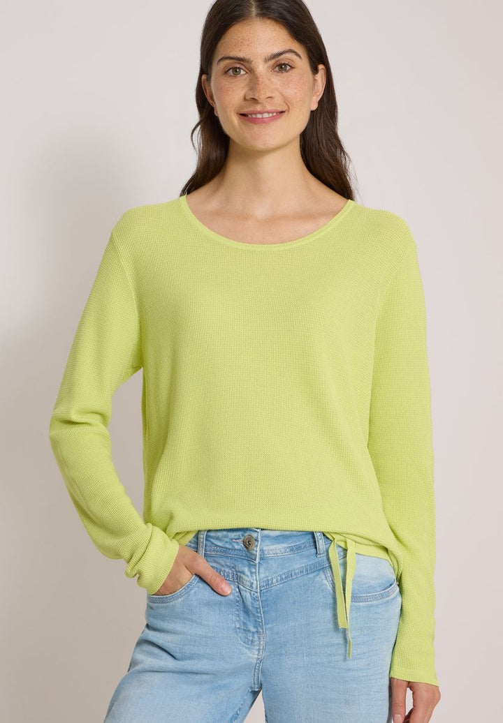 Pullover mit Rundhals und Struktur