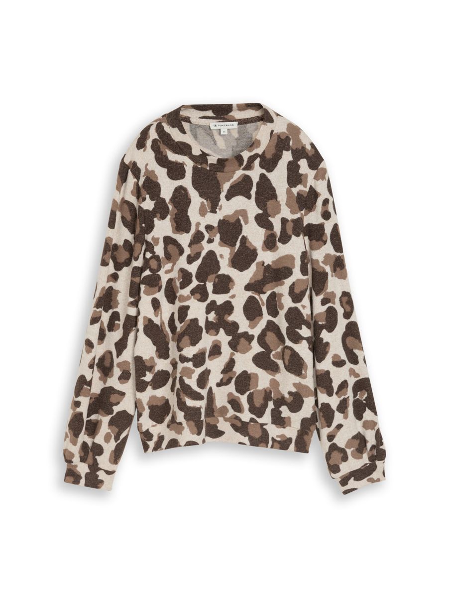 Cosy Langarmshirt mit Muster