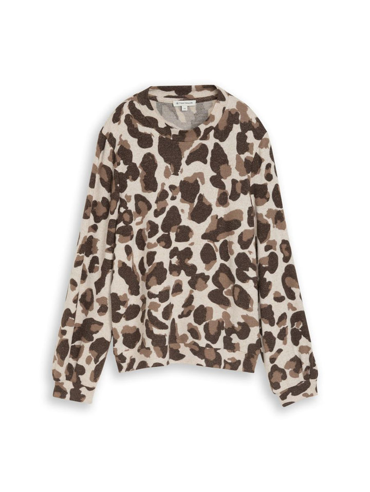 Cosy Langarmshirt mit Muster