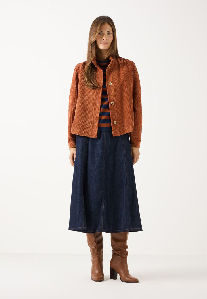 Cordjacke mit Stehkragen