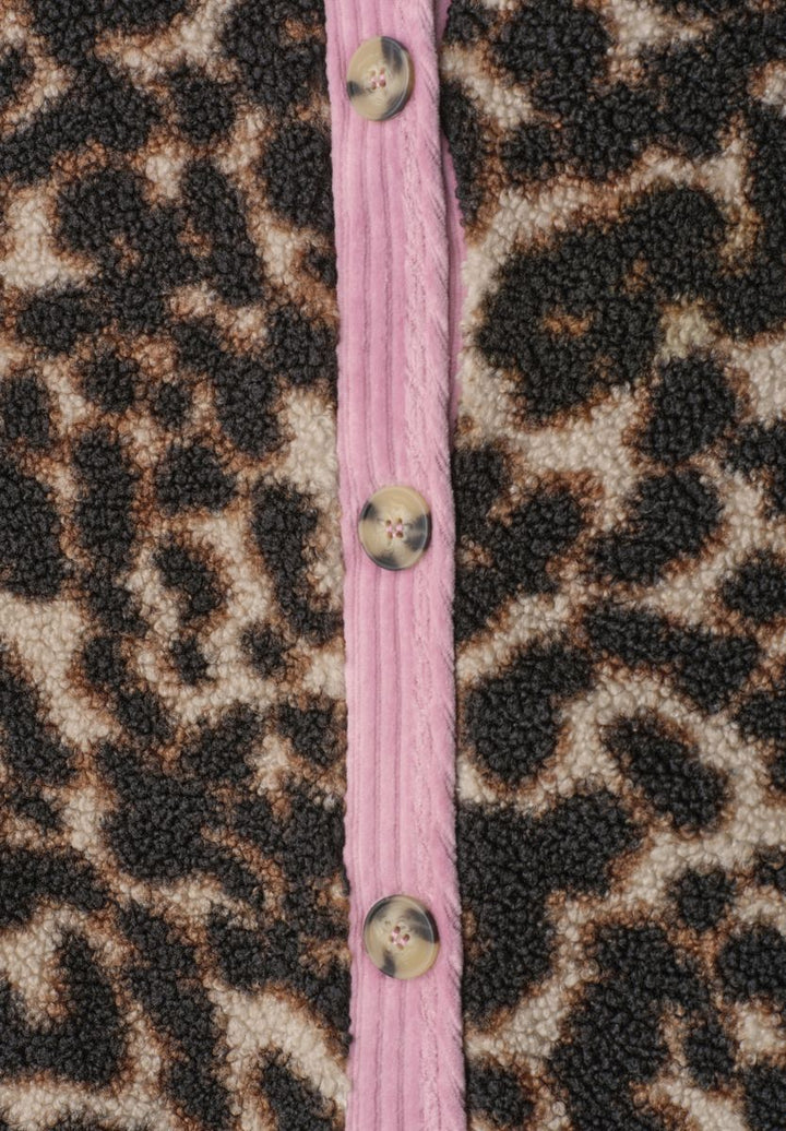 Teddy-Jacke mit Kontrastdetail