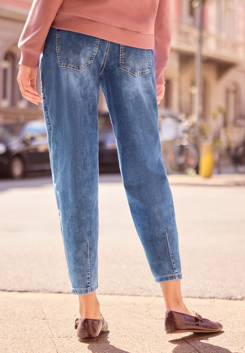 High Waist Barrel Leg Jeans im Loose Fit