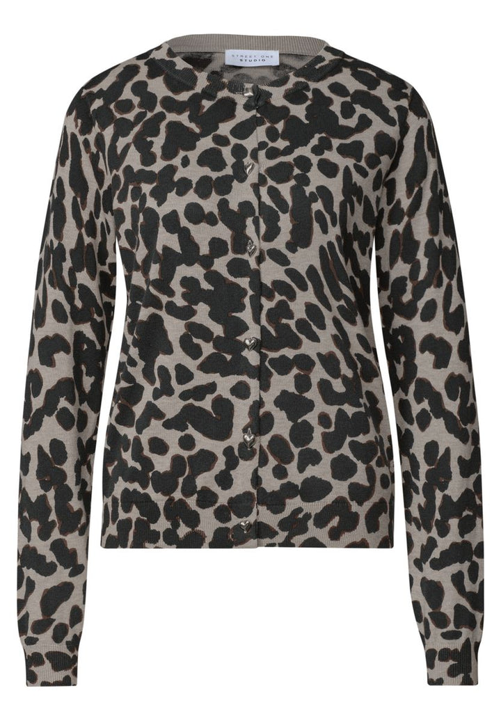 Cardigan mit Rundhals und Print