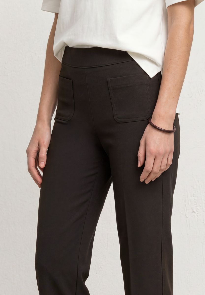 High Waist Straight Leg Hose im Casual Fit