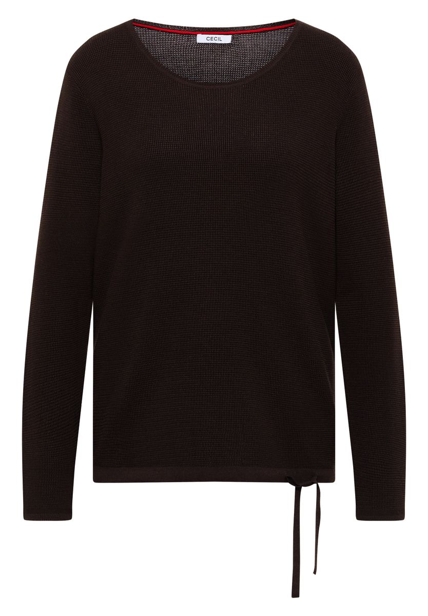 Pullover mit Rundhals und Struktur