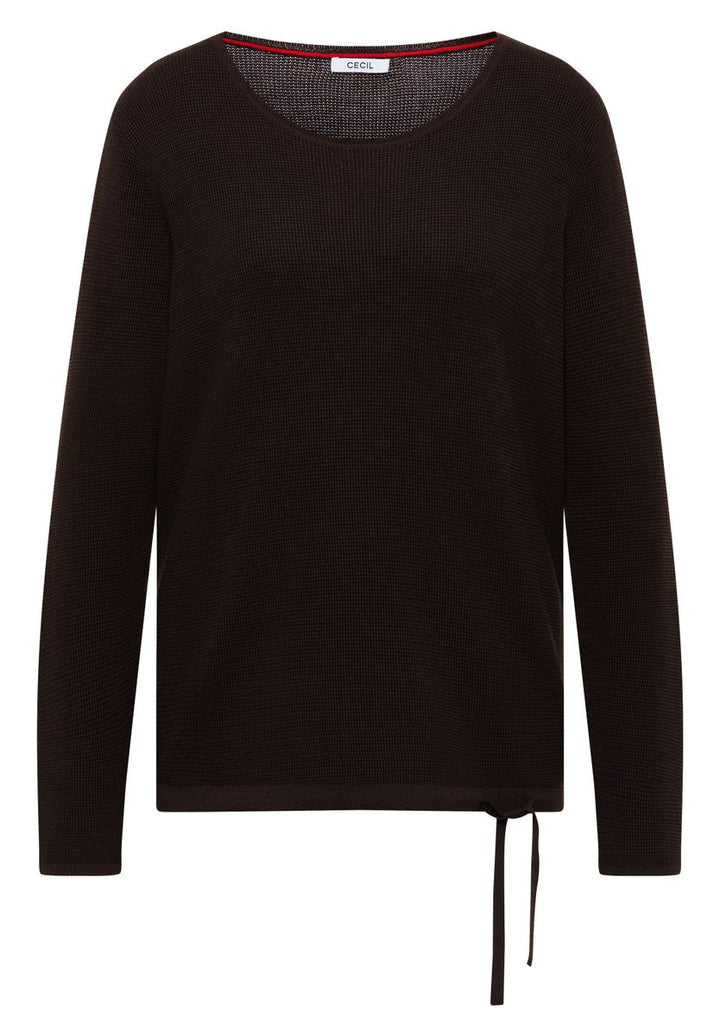 Pullover mit Rundhals und Struktur
