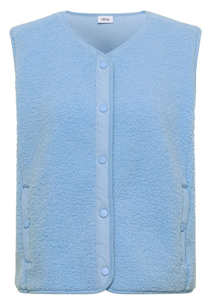 Teddy-Weste mit Softshelldetails