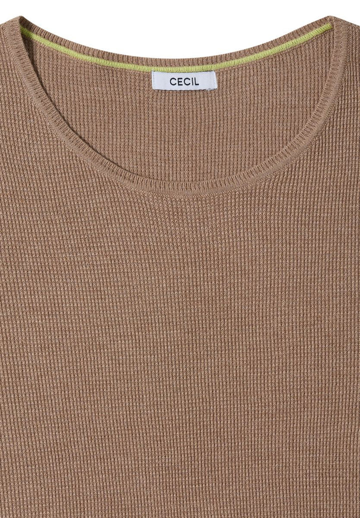 Pullover mit Rundhals und Struktur