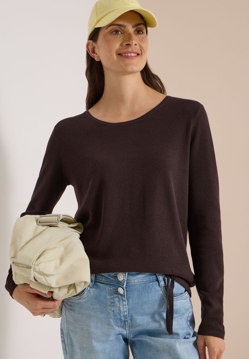 Pullover mit Rundhals und Struktur