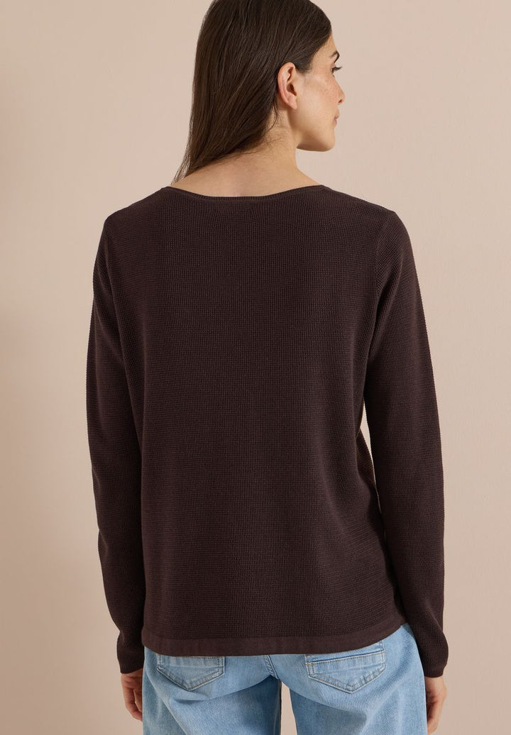 Pullover mit Rundhals und Struktur