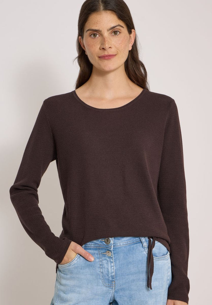 Pullover mit Rundhals und Struktur