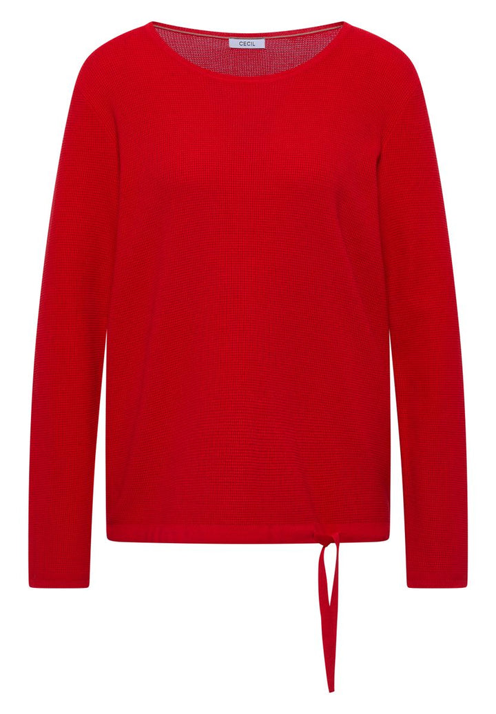 Pullover mit Rundhals und Struktur