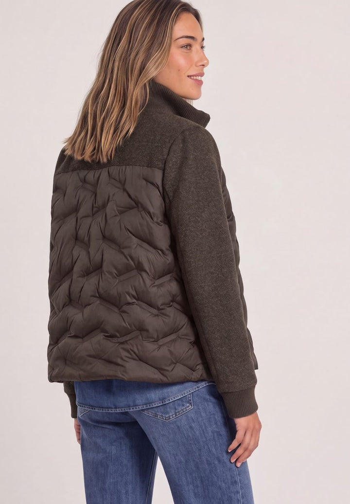 Strukturmix Jacke mit geklebter Steppung
