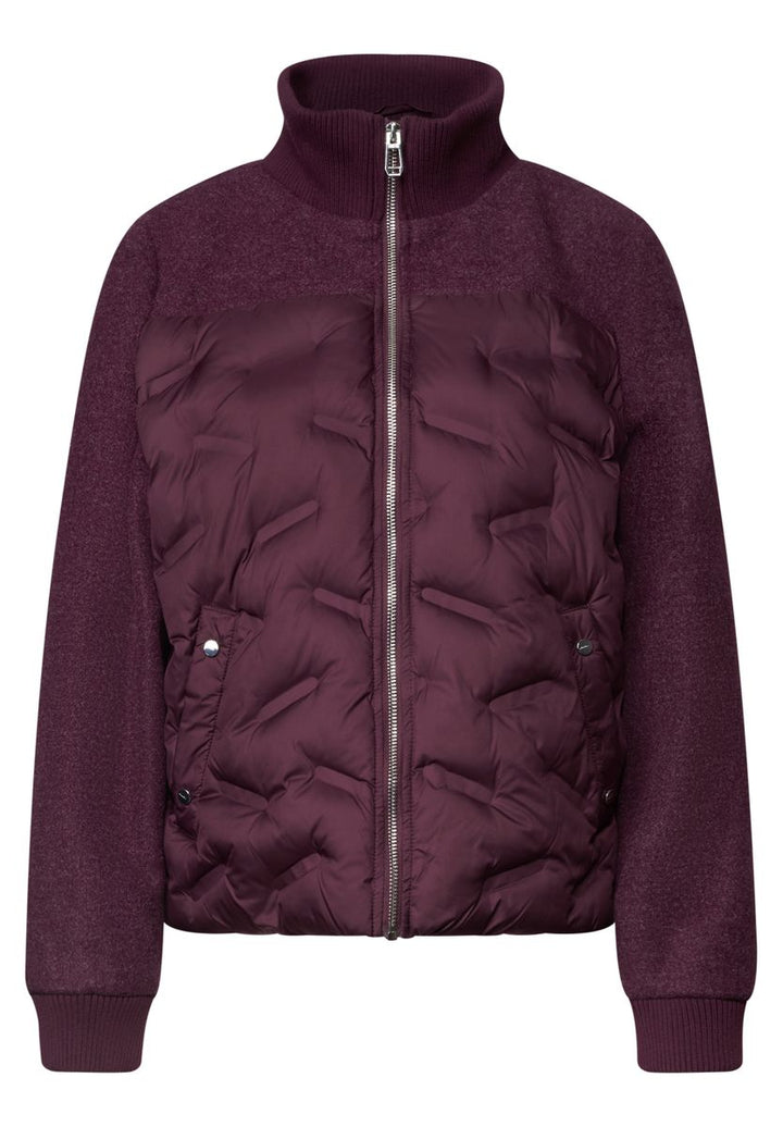 Strukturmix Jacke mit geklebter Steppung