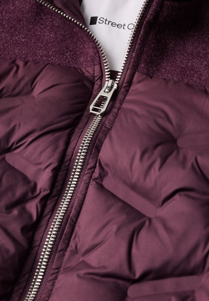 Strukturmix Jacke mit geklebter Steppung