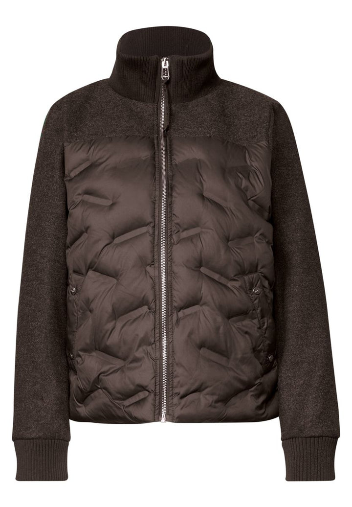 Strukturmix Jacke mit geklebter Steppung