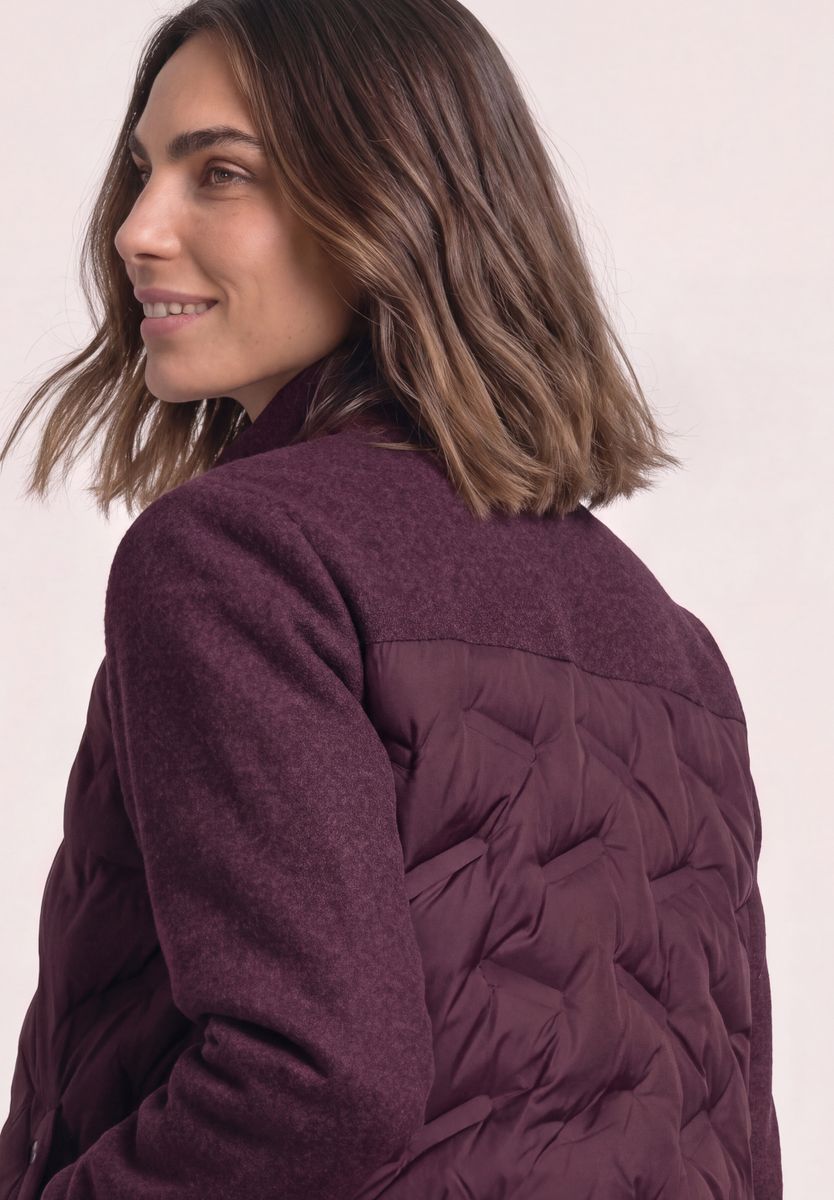 Strukturmix Jacke mit geklebter Steppung