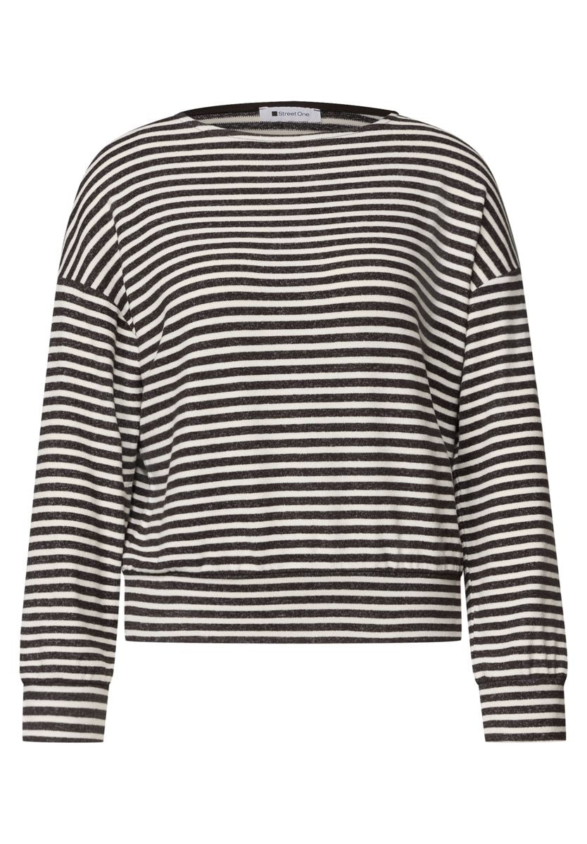 Langarm Shirt mit Elastikbund