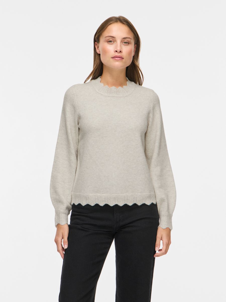 VINIKOLINA O-NECK L/S KNIT TOP - NOOS