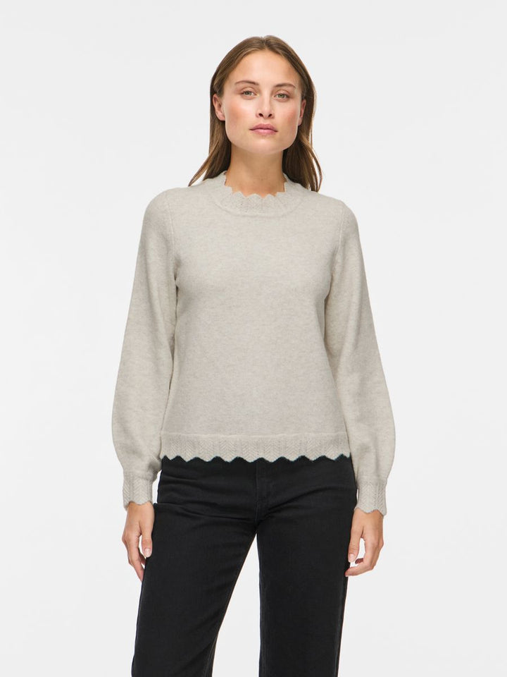VINIKOLINA O-NECK L/S KNIT TOP - NOOS
