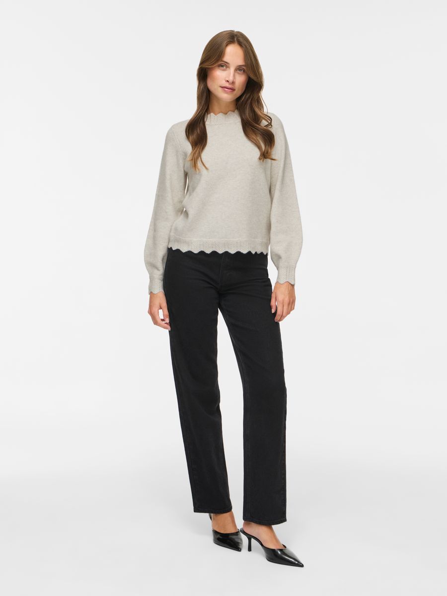 VINIKOLINA O-NECK L/S KNIT TOP - NOOS