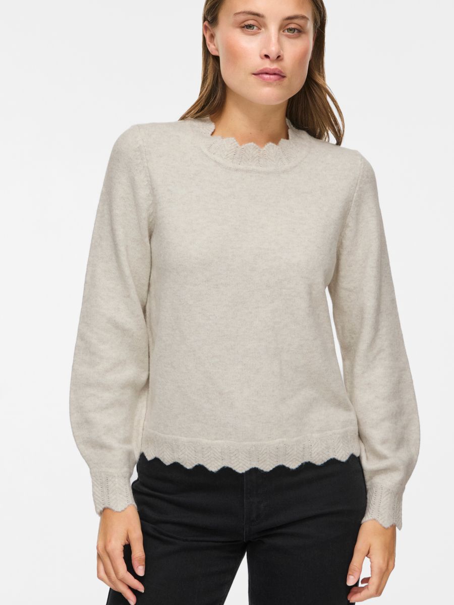 VINIKOLINA O-NECK L/S KNIT TOP - NOOS