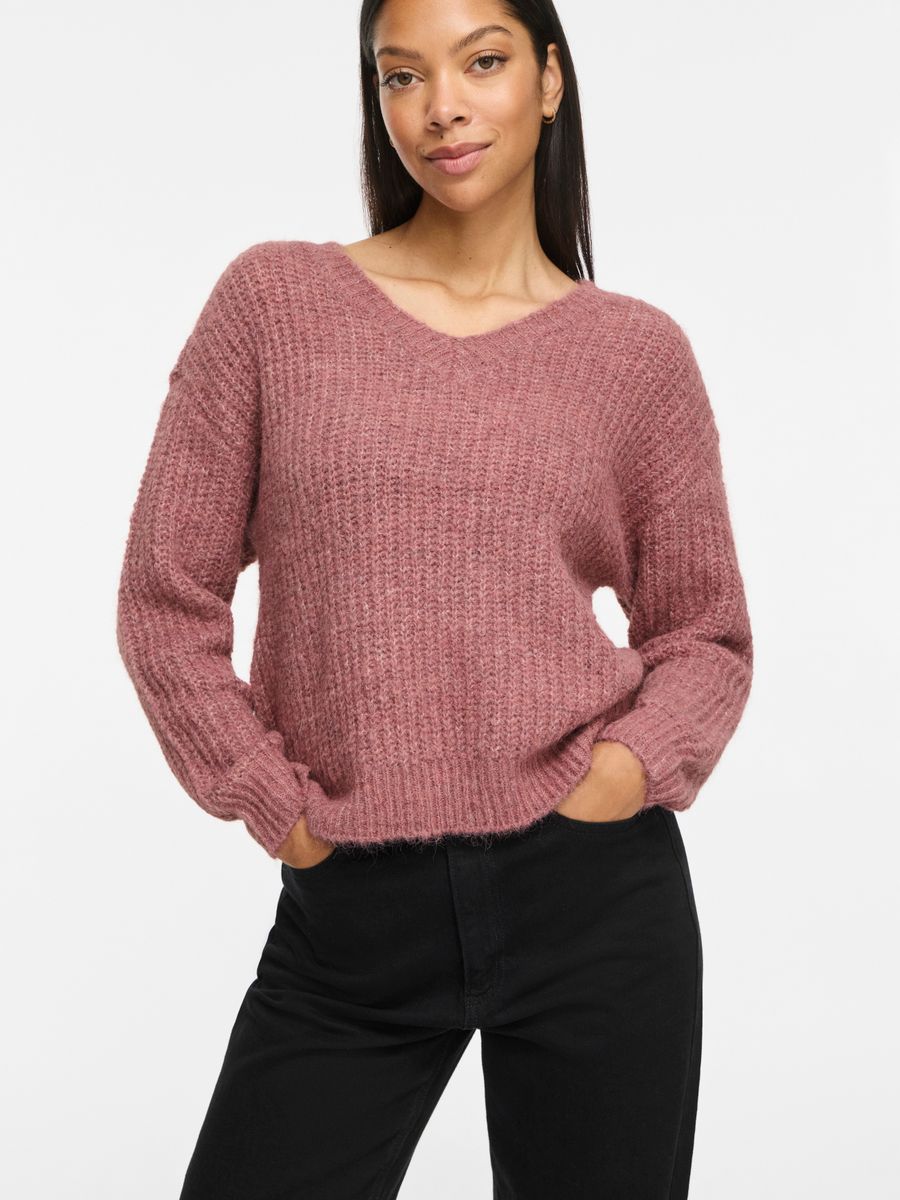 VILAMPE V-NECK L/S KNIT TOP-NOOS