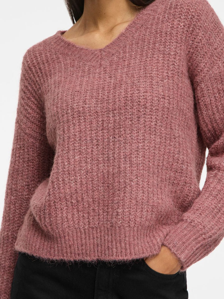 VILAMPE V-NECK L/S KNIT TOP-NOOS