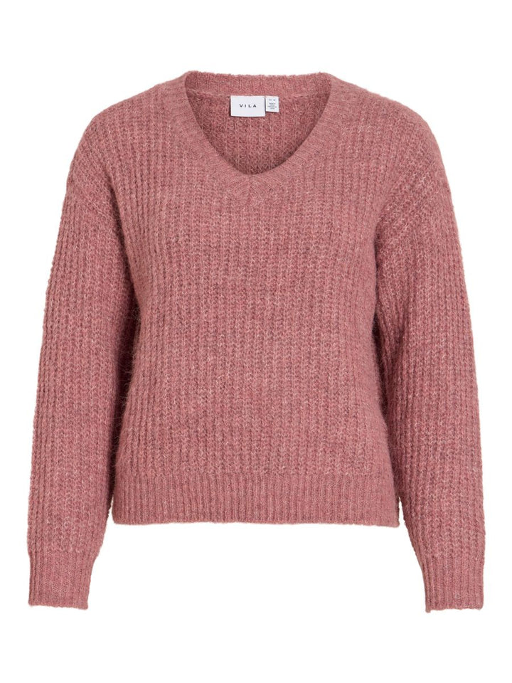 VILAMPE V-NECK L/S KNIT TOP-NOOS