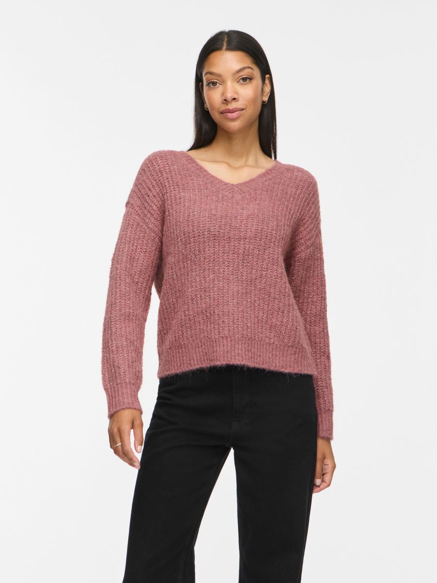 VILAMPE V-NECK L/S KNIT TOP-NOOS