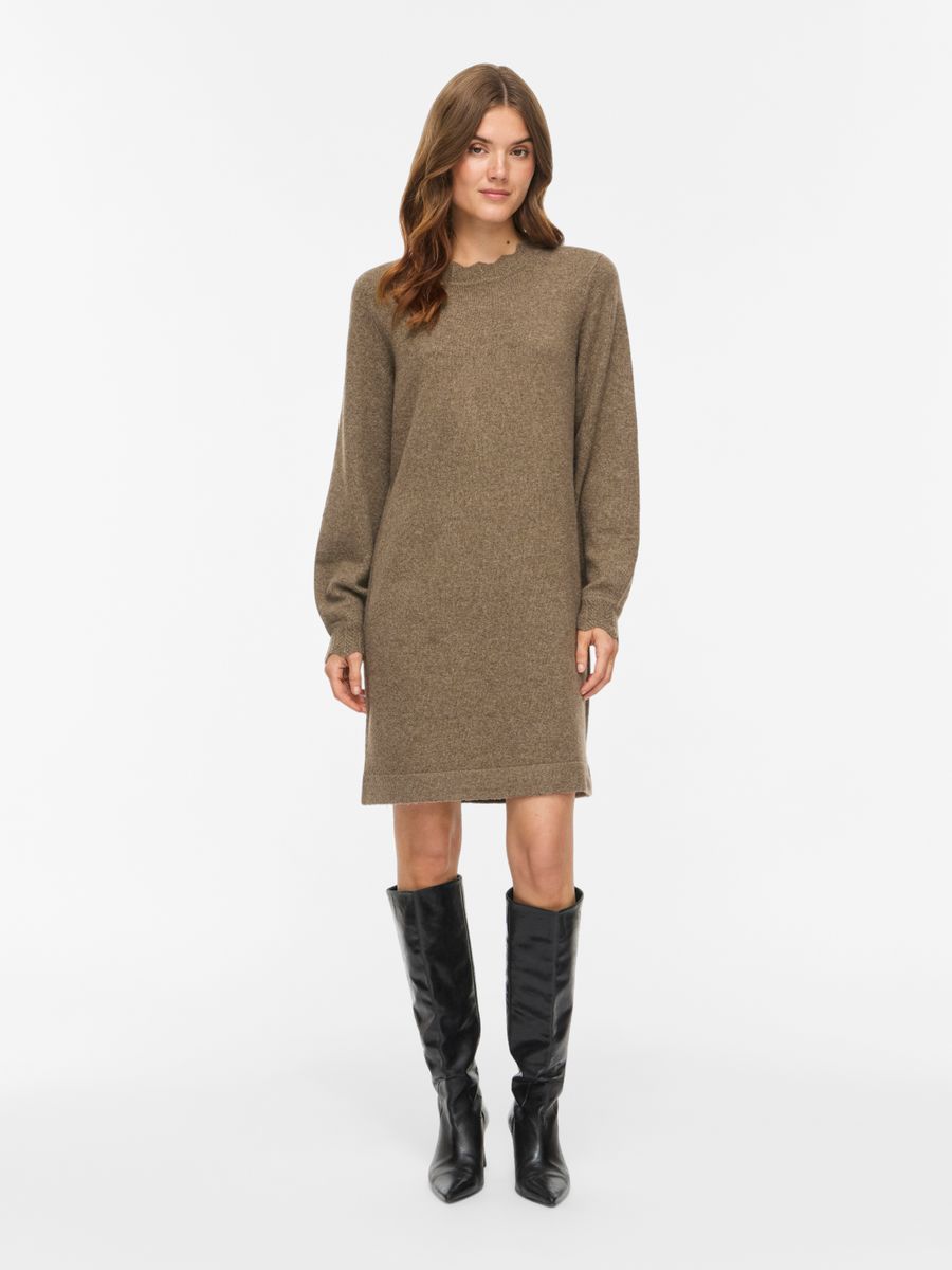 VINIKOLINA O-NECK L/S KNIT DRESS - NOOS
