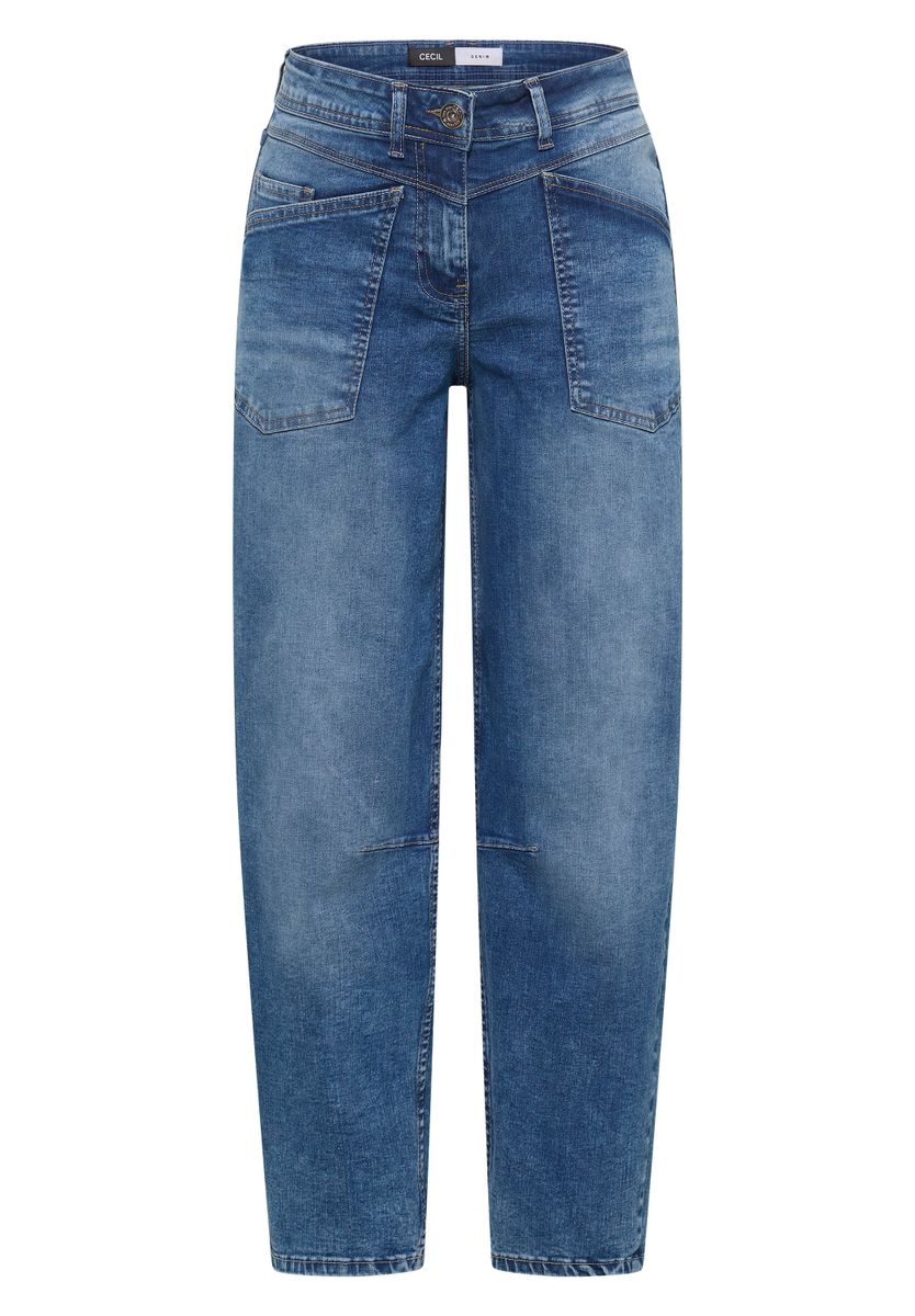 High Waist Barrel Leg Jeans im Loose Fit