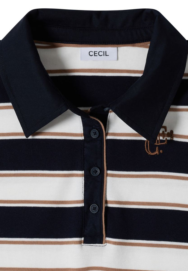 Langarm Poloshirt mit Knöpfen