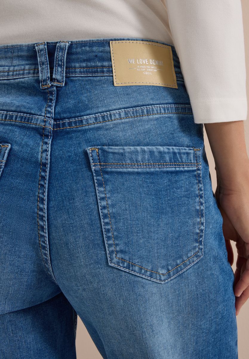 High Waist Barrel Leg Jeans im Loose Fit