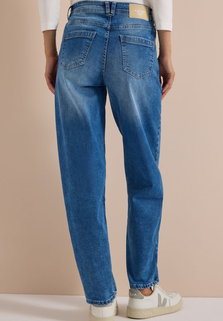 High Waist Barrel Leg Jeans im Loose Fit