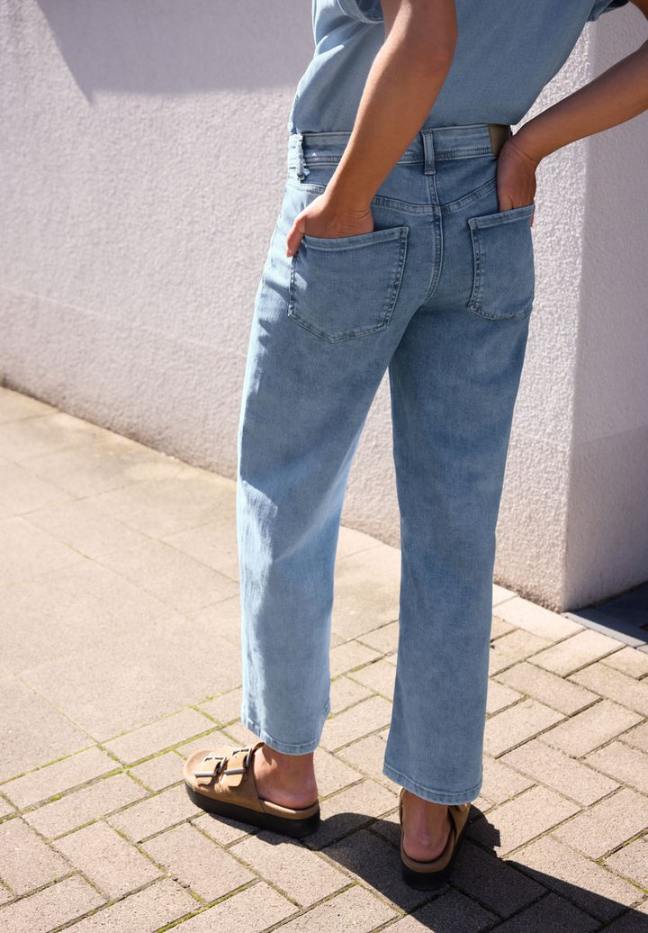 Mid Waist Wide Leg Jeans im Loose Fit